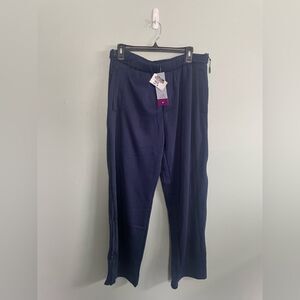NWT Men’s Silverts Adjustable Adaptive Side Zip Navy Blue Casual Pants Sz M
